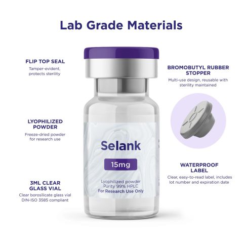 Selank 15mg Peptides - Thumbnail 5
